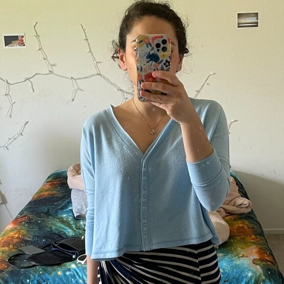 Urban Outfitters Out From Under Top Size Light Blue XS - Picture 4 of 4